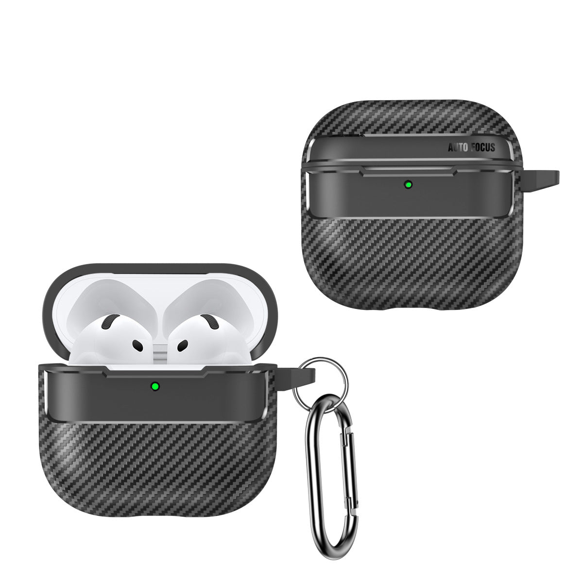 Textured AirPods Case Cover "without" Carabiner Ring - Black - Mackin Totes