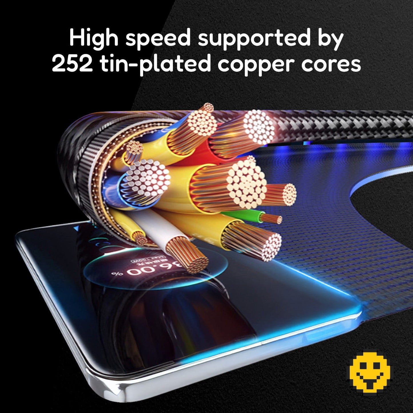 Charging Cable 100W C - C Type - Grey - Mackin Totes