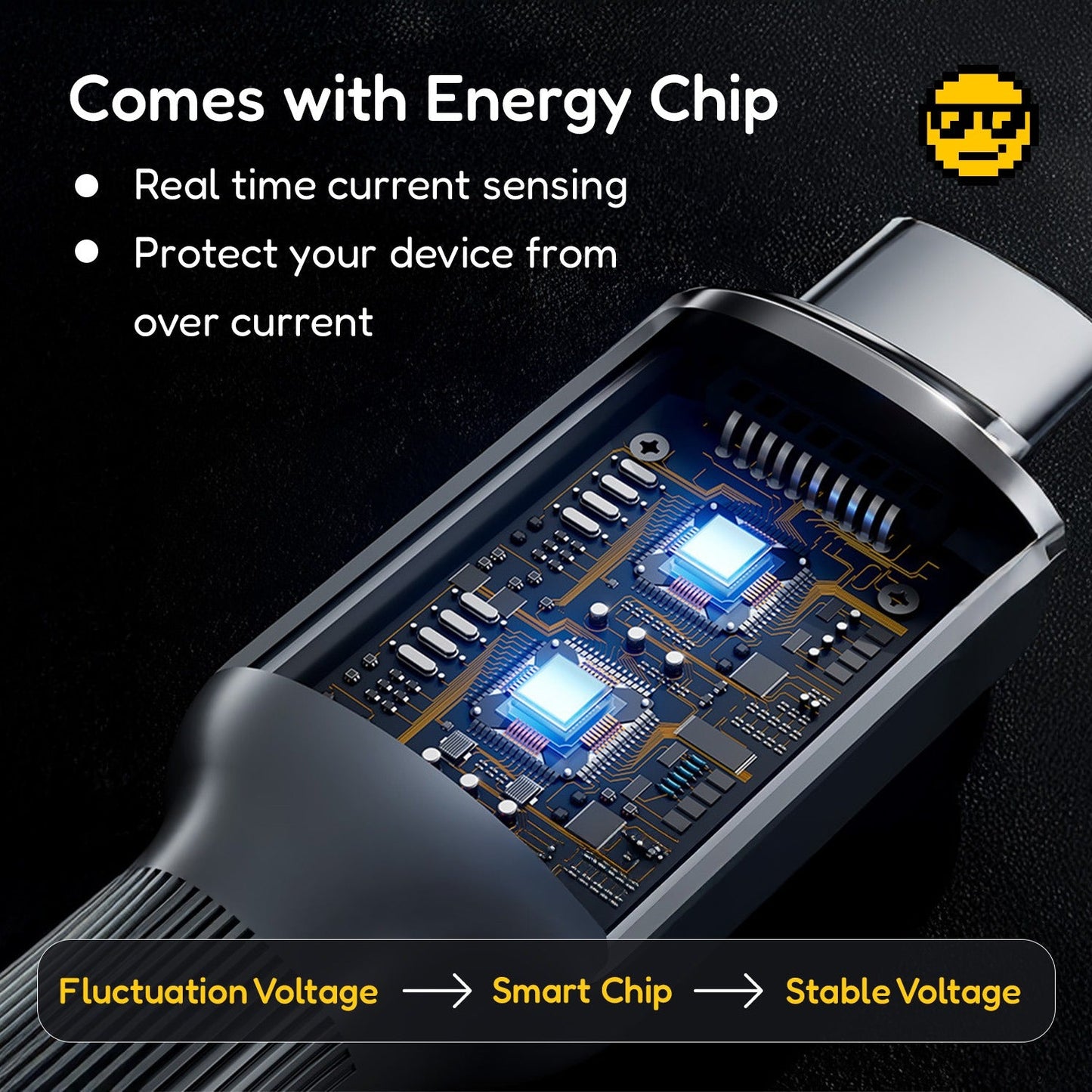 Charging Cable 60W C - C Type - Black - Mackin Totes