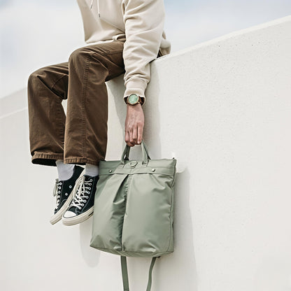 Korean Backpack - Khaki - Trendy Waterproof Korean Backpack | MackinTotes - Mackin Totes
