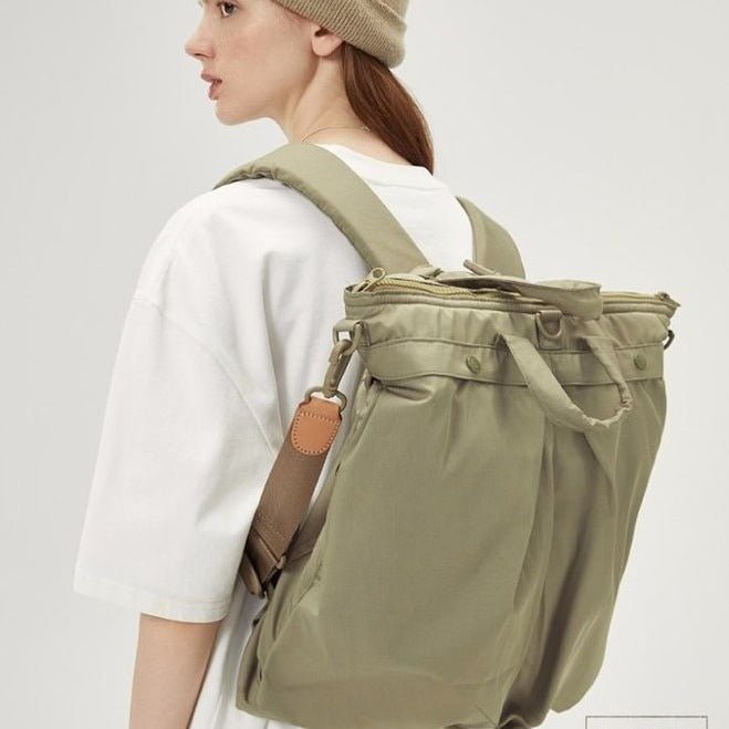Korean Backpack - Khaki - Trendy Waterproof Korean Backpack | MackinTotes - Mackin Totes
