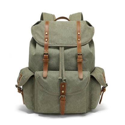 Mackin Totes Waterproof Canvas Backpack – Green | Retro Casual Bag - Mackin Totes