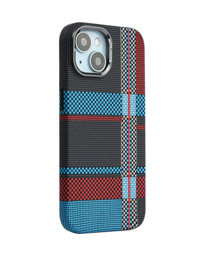 Premium Texture Check Pattern (Mixed Toned) MagSafe Case - Mackin Totes