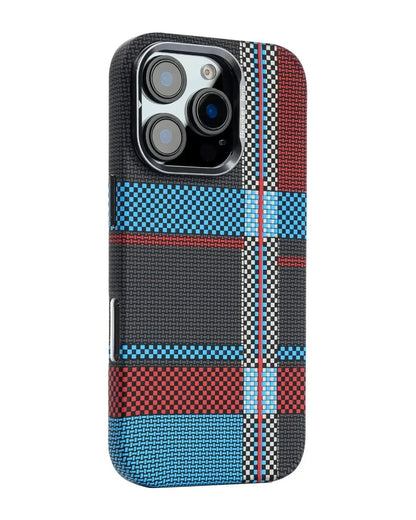 Premium Texture Check Pattern (Mixed Toned) MagSafe Case - Mackin Totes