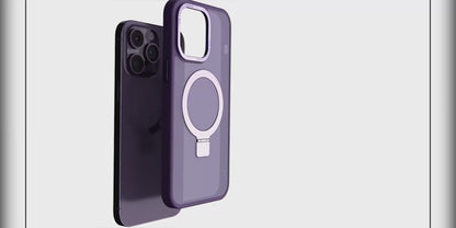 Solid Blue iPhone MagSafe Case with Magnetic Ring Stand