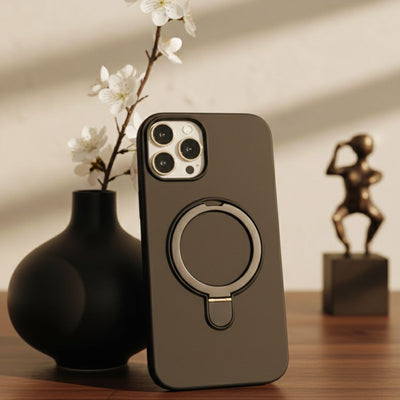 Silicon Material Soft Touch iPhone MagSafe Case With Magnetic Ring - Mackin Totes