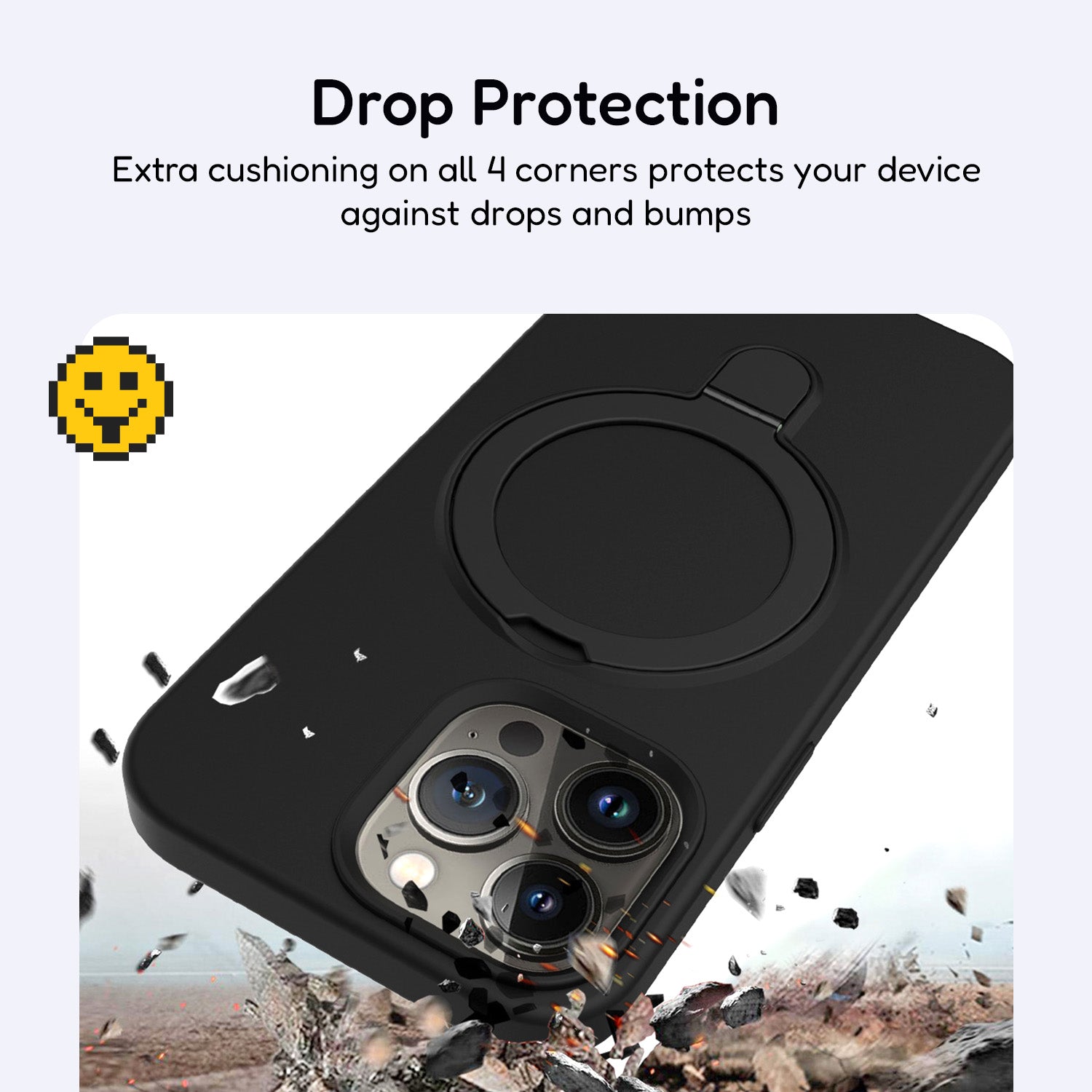 Silicon Material Soft Touch iPhone MagSafe Case With Magnetic Ring - Mackin Totes