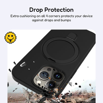 Silicon Material Soft Touch iPhone MagSafe Case With Magnetic Ring - Mackin Totes