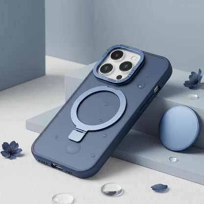 Solid Blue iPhone MagSafe Case with Magnetic Ring Stand - Mackin Totes