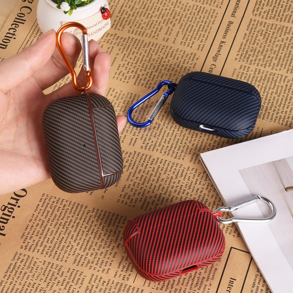 Textured AirPods Case Cover "without" Carabiner Ring - Brown - Mackin Totes