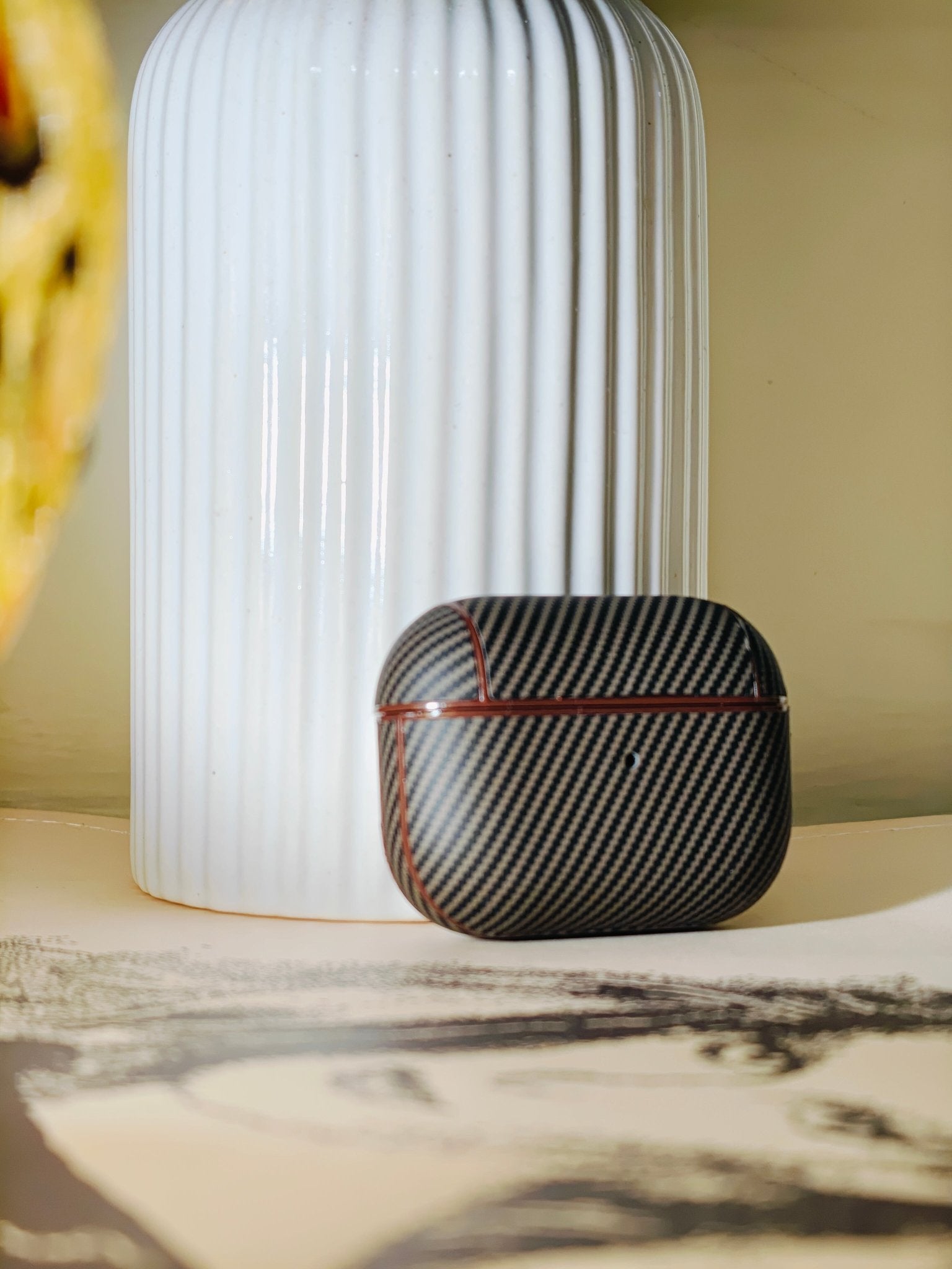 Textured AirPods Case Cover "without" Carabiner Ring - Brown - Mackin Totes